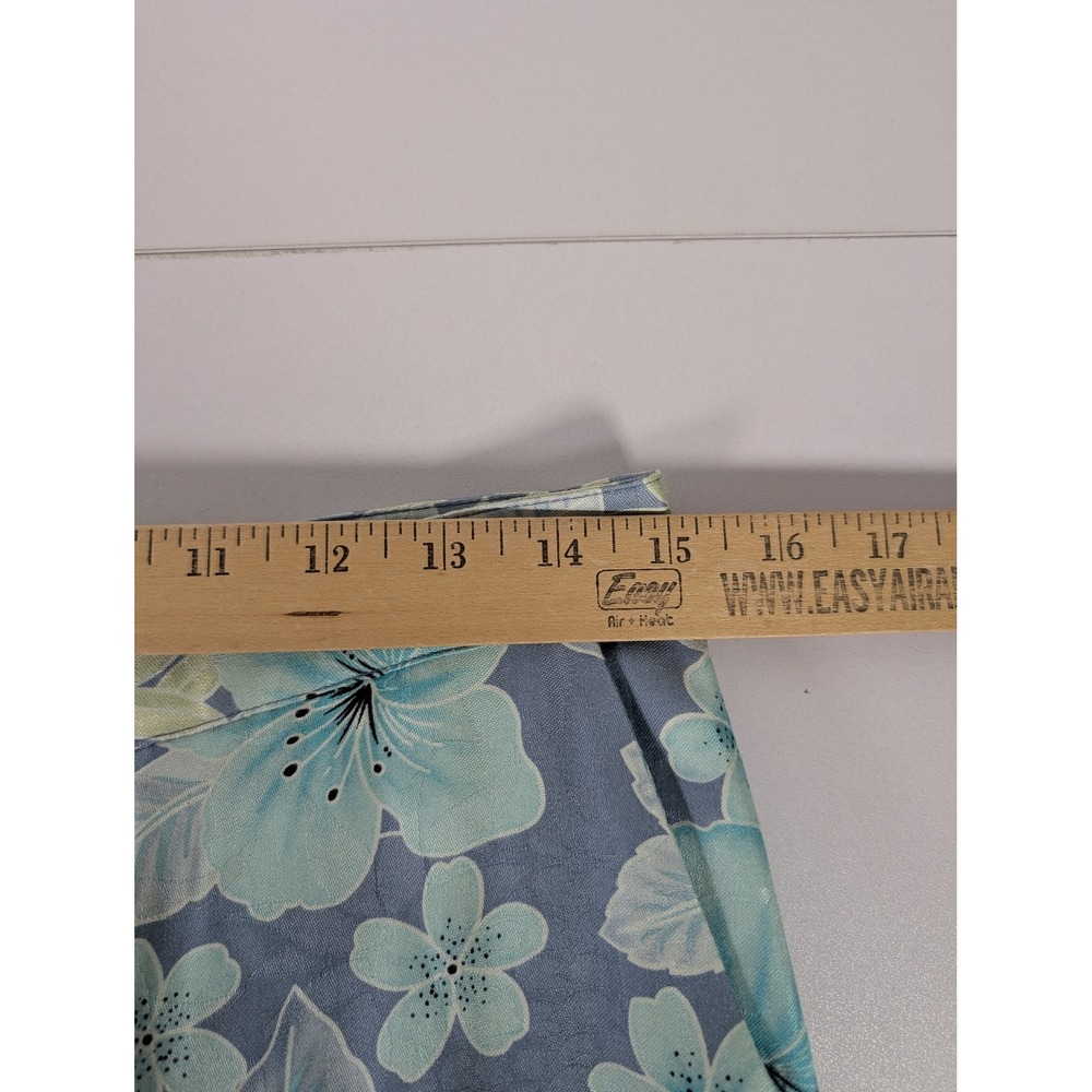 Tommy Bahama Pants Womens 6 Blue Green Floral 100% Silk Hawaiian Tropical Lounge - Picture 7 of 9